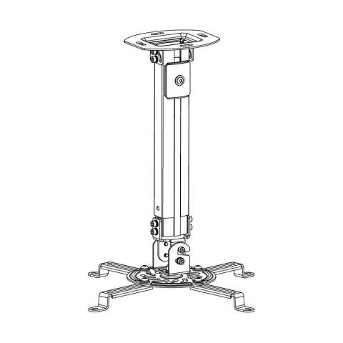 Ramię sufitowe do projektora 55-90cm 13,5kg srebrny Techly