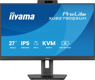 Monitor 27 cali XUB2790QSUH-B2 IPS,QHD,CAM,MIC,HDMI,DP,3xUSB(3.2), 100Hz,ADAPTIVE SYNC,FlickerFree,2x2W,WINDOWS HELLO IIYAMA