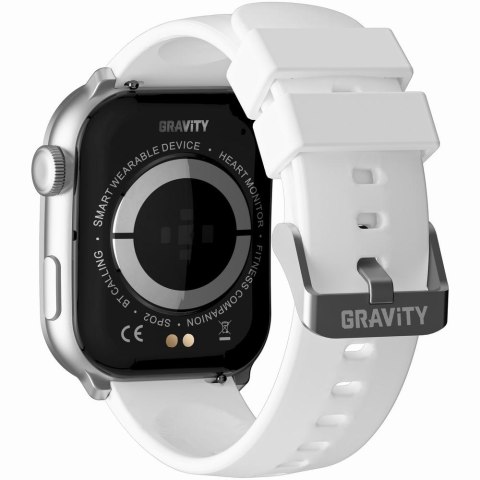 Smartwatch Damski GRAVITY GT28-10 Pasek + Bransoleta Biało Srebrny