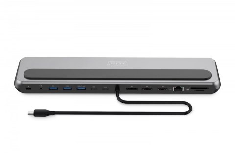 Stacja dokująca USB-C 12 portowa, max. 8K/30Hz z HDR, HDMI, DP, max. 3 monitory (MST), USB-C 3.2 Gen2, Gigabit Ethernet, SD/Micr Digitus