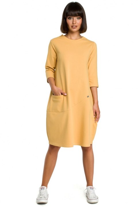 Sukienka Model B083 Yellow - BeWear Sukienka Model B083 Yellow - BeWear