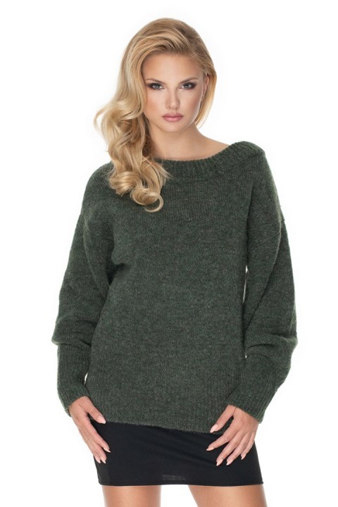 Sweter Damski Model 30064 Khaki - PeeKaBoo Sweter Damski Model 30064 Khaki - PeeKaBoo
