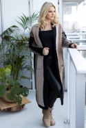 Sweter Kardigan Model 30087 Black/Cappuccino - PeeKaBoo Hurtownia odzieży on-line, moda damska, bielizna i obuwie dla kobiet - M