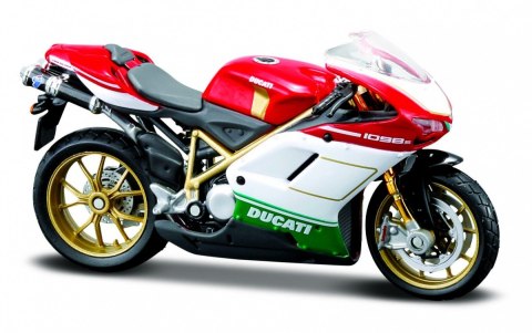 Model metalowy Motocykl Ducati 1098S z podstawką 1/18 Maisto