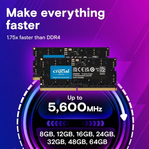 Pamięć do notebooka DDR5 SODIMM 16GB/4800 CL40 (16Gbit)