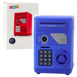 LEAN Toys Elektroniczny Sejf Bankomat Skarbonka Na PIN Dla Dzieci Niebieski