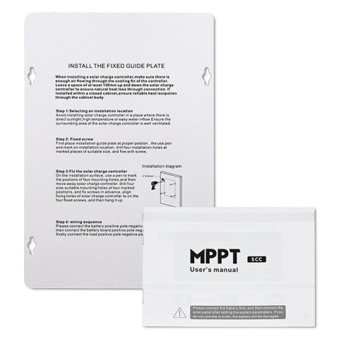 Solarny regulator ładowania MPPT z czujnikiem temperatury 10A | 12V/24V | LCD | 2xUSB | Bluetooth | APP | GEL | LiFePO4