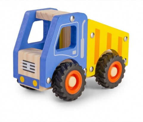 Drewniane auto z oponami Wywrotka
