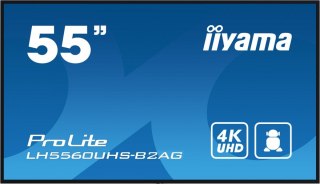 Monitor wielkoformatowy 55 cali LH5560UHS-B1AG matowy 24h/7 500(cd/m2) VA 3840 x 2160 UHD(4K) Android.11 Wifi CMS(iiSignage2), U IIYAMA