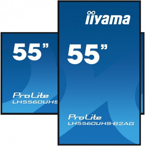 Monitor wielkoformatowy 55 cali LH5560UHS-B1AG matowy 24h/7 500(cd/m2) VA 3840 x 2160 UHD(4K) Android.11 Wifi CMS(iiSignage2), U IIYAMA