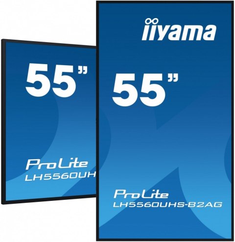 Monitor wielkoformatowy 55 cali LH5560UHS-B1AG matowy 24h/7 500(cd/m2) VA 3840 x 2160 UHD(4K) Android.11 Wifi CMS(iiSignage2), U IIYAMA