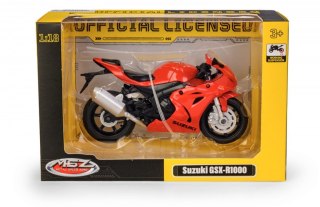 Motocykl MSZ 1:18 Suzuki GSX-R1000 czerwony Daffi