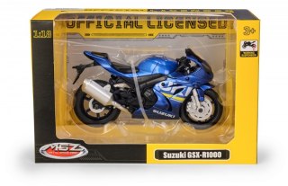 Motocykl MSZ 1:18 Suzuki GSX-R1000 niebieski Daffi