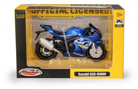Motocykl MSZ 1:18 Suzuki GSX-R1000 niebieski