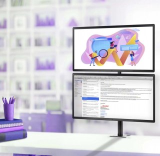 PodwĂłjny uchwyt biurkowy na monitor LCD SV08