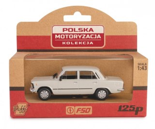 Pojazd PRL Fiat 125p MR popielaty Daffi