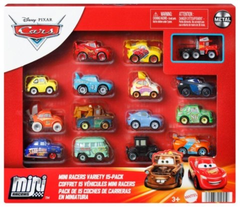 Cars Mikroauta 15-pak małych samochodów Mattel