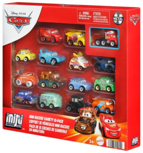 Cars Mikroauta 15-pak małych samochodów Mattel