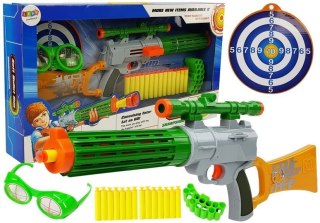 LEAN Toys Karabin na Naboje Piankowe z Tarczą Szary