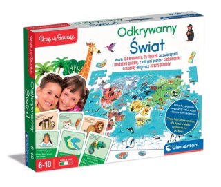 Clementoni Gra edukacyjna Puzzle Quizy Zwierzęta Odkrywamy Świat Uczę się Bawiąc Język Polski Clementoni 50779