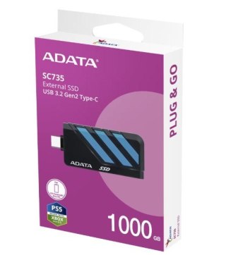 Dysk SSD External SC735 1TB U3.2C 1000/1000MB/s Blue Adata