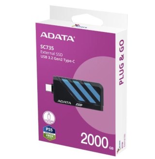 Dysk SSD External SC735 2TB U3.2C 1000/1000MB/s Blue Adata