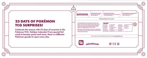Karty Holiday Callendar 2025 Pokemon TCG