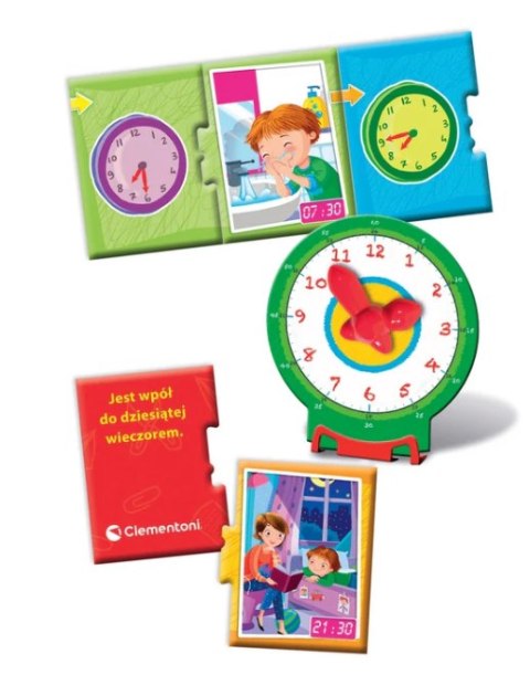 Clementoni Gra edukacyjna Puzzle Która Jest Godzina? Zegarek Uczę się Bawiąc Język Polski Clementoni 50771