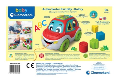 Clementoni Interaktywne Autko Sorter Kształty i Kolory Język Polski i Angielski Clementoni 50808