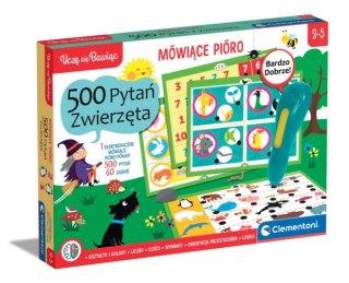 Clementoni Mówiące Pióro 500 Pytań Zwierzęta Uczę się Bawiąc Język Polski Clementoni 50781