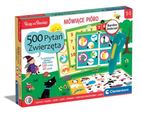 Clementoni Mówiące Pióro 500 Pytań Zwierzęta Uczę się Bawiąc Język Polski Clementoni 50781
