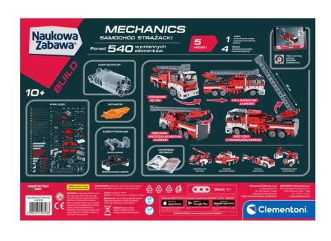 Clementoni Naukowa Zabawa Klocki Laboratorium Mechaniki Samochód Strażacki Język Polski Clementoni 50728