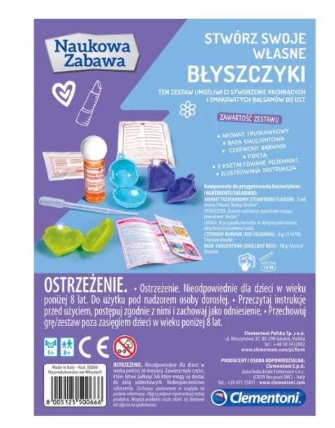 Clementoni Naukowa Zabawa Zestaw Laboratorium Błyszczyki Język Polski Clementoni 50066