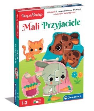 Puzzle Mali Przyjaciele Zwierzątka Farma Uczę się Bawiąc Język Polski Clementoni 50761