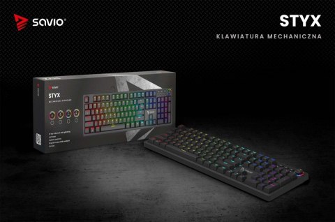 Klawiatura mechaniczna STYX Outemu Brown Hot Swap RGB Savio