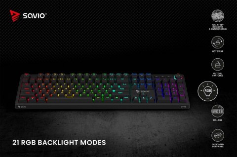 Klawiatura mechaniczna STYX Outemu Red Hot Swap RGB Savio
