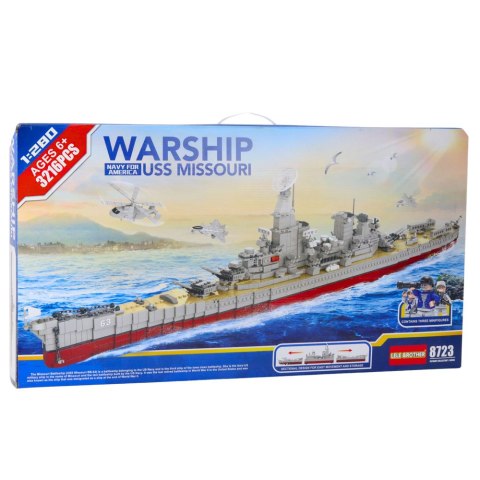 LEAN Toys Klocki Konstrukcyjne Duży Lotniskowiec Wojenny 3216 el.