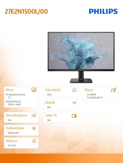 Monitor 27E2N1500L 27 cali IPS 75Hz HDMI DP