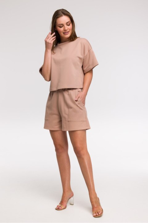 Bluza Damska Model B294 Mocca - BeWear Bluza Damska Model B294 Mocca - BeWear