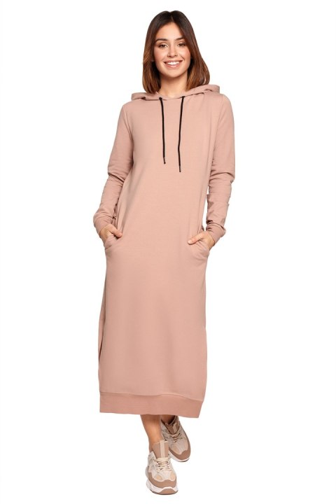 Sukienka Model B197 Mocca - BeWear Sukienka Model B197 Mocca - BeWear