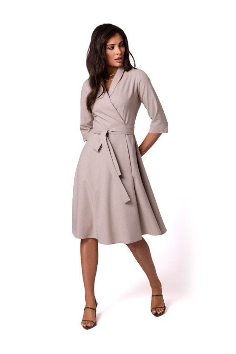 Sukienka Model B255 Beige - BeWear Sukienka Model B255 Beige - BeWear