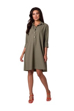 Sukienka Model B257 Oliwka - BeWear Hurtownia odzieży on-line, moda damska, bielizna i obuwie dla kobiet - Matterhorn.pl
