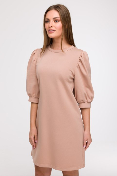 Sukienka Model B291 Mocca - BeWear Sukienka Model B291 Mocca - BeWear
