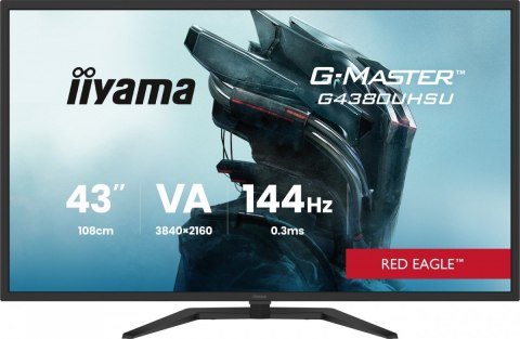 Monitor G-Master 42.5 cala G4380UHSU-B2 4K,VA,2xHDMI,2xDP,0,3ms,144Hz,550cd, 4000:1, USB HUBx4, 2x7W,