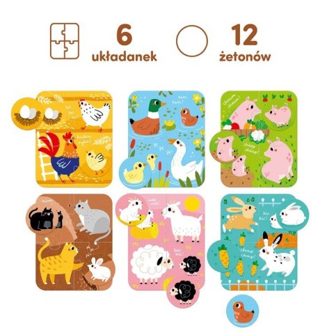 Puzzle zwierzęta małe i duże