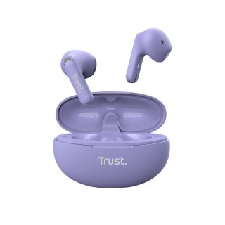 Słuchawki earbuds Yavi Bluetooth ENC fioletowe Trust
