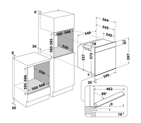 Piekarnik WOI4S8CM1SXA Whirlpool