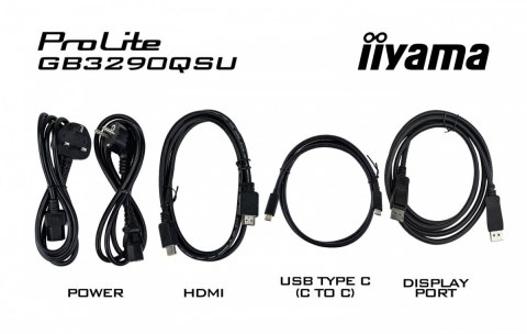 Monitor 32 cale GB3290QSU-B1 1ms,IPS,240Hz,2xHDMI,DP,400cd,1000:1, USB HUBx4, 2x2W, HAS, IIYAMA