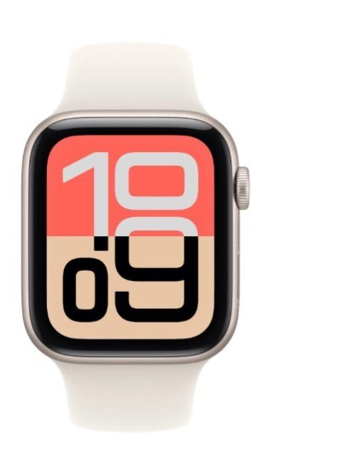 Watch SE 3 GPS koperta 40 mm z aluminium w kolorze księżycowej poświaty, pasek sportowy w kolorze księżycowej poświaty - rozmiar Apple