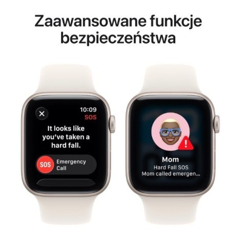 Watch SE 3 GPS koperta 44 mm z aluminium w kolorze księżycowej poświaty, pasek sportowy w kolorze księżycowej poświaty - rozmiar Apple